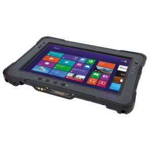 Full-Ruggedized 10" Tablet PC The newest Windows SolidPad LR11 from roda comes up with a powerful Intel® CoreTM i5 in the 4th generation and a variety of useful interfaces. The fast processor is supported by 8 GB RAM and 256 GB hard disk capacity in fast SSD technology for an extremely quick boot up and best vibration characteristics. The sensitive 10.1“ WUXGA LED display which can be operated also with gloves achieves at 1000 nits best sunlight readability! The interfaces are already quite exceptional and diverse in the standard version (e. g. USB 3.0, RS232) and can be expanded by many options (LTE, Smart Card Reader, Barcode Reader, etc.). Two durable standard batteries allow a „hot-swapping“, so the battery can be changed during operation. The SolidPad LR11 is IP65 and MIL-STD 810G certified. Great performance, good price and absolutely FULL RUGGED TABLET!